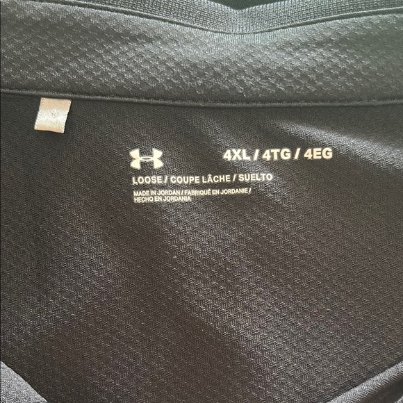 🦸♂️Big & Tall Under Armour 4XL Black Performance Top - Picture 2 of 3